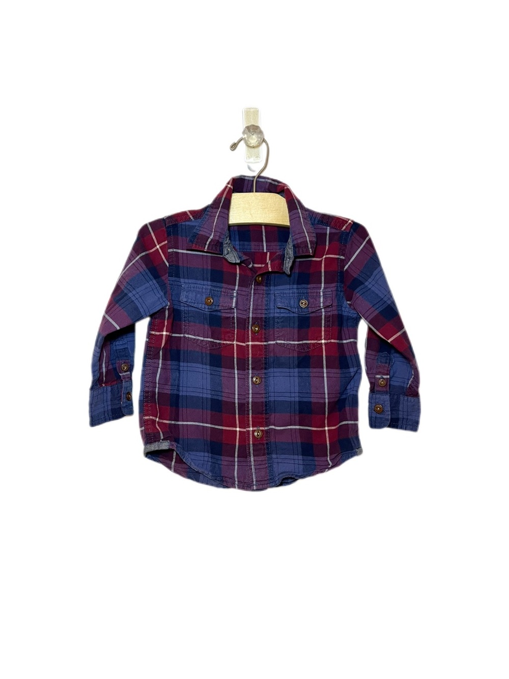 Baby Gap 18-24m Boys Plaid Cotton Button-Down Shirt